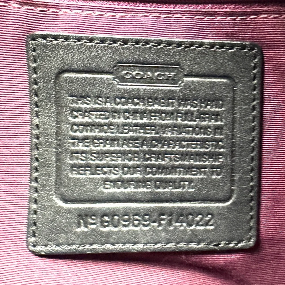 COACH Chelsea F14022 Black Patent Leather Large Shoulder Bag Purse Turn Lock - Picture 8 of 9